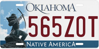 OK license plate 565ZOT
