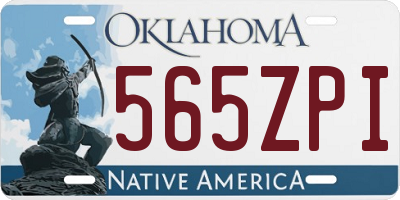 OK license plate 565ZPI