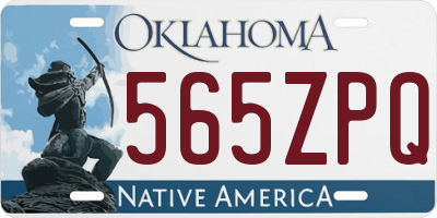 OK license plate 565ZPQ