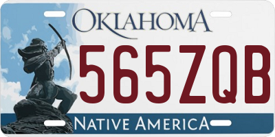 OK license plate 565ZQB