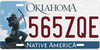 OK license plate 565ZQE