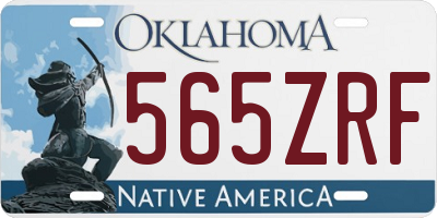 OK license plate 565ZRF