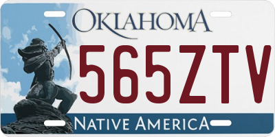 OK license plate 565ZTV