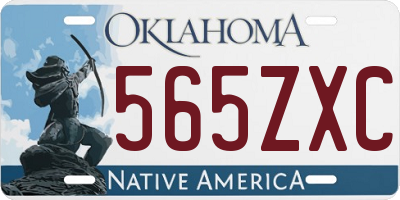 OK license plate 565ZXC