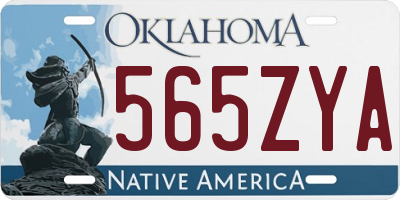 OK license plate 565ZYA