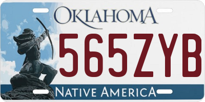 OK license plate 565ZYB