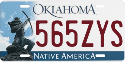 OK license plate 565ZYS