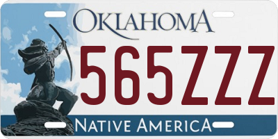 OK license plate 565ZZZ