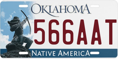 OK license plate 566AAT