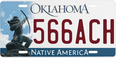 OK license plate 566ACH