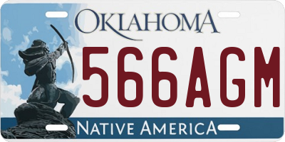 OK license plate 566AGM