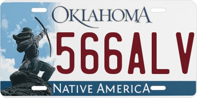 OK license plate 566ALV