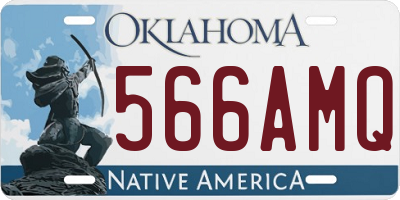 OK license plate 566AMQ