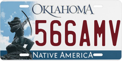 OK license plate 566AMV