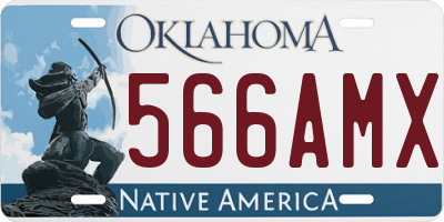 OK license plate 566AMX