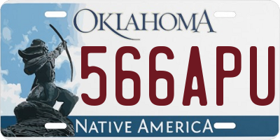 OK license plate 566APU