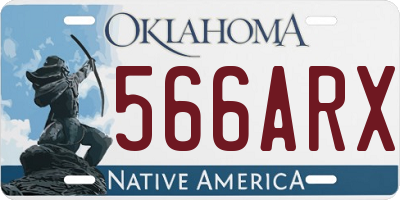 OK license plate 566ARX