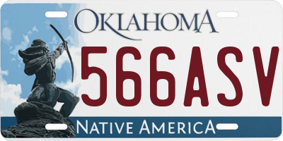 OK license plate 566ASV