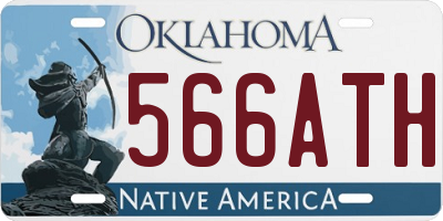 OK license plate 566ATH