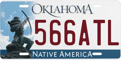 OK license plate 566ATL