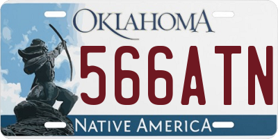 OK license plate 566ATN