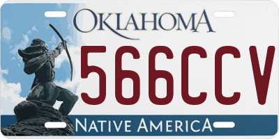 OK license plate 566CCV