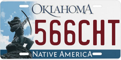OK license plate 566CHT