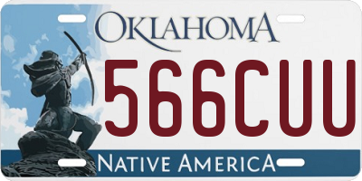 OK license plate 566CUU