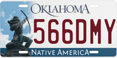 OK license plate 566DMY