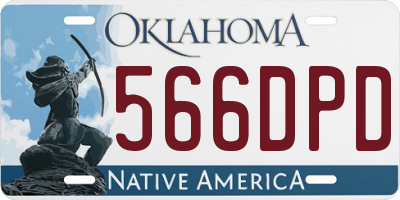 OK license plate 566DPD