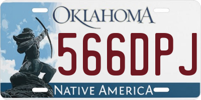 OK license plate 566DPJ