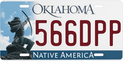 OK license plate 566DPP