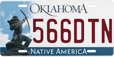 OK license plate 566DTN