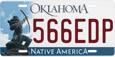 OK license plate 566EDP