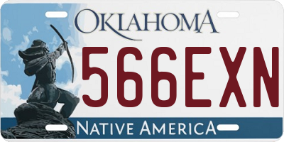 OK license plate 566EXN