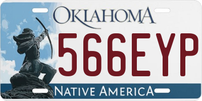 OK license plate 566EYP