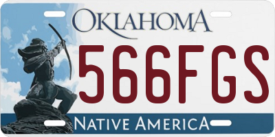OK license plate 566FGS