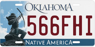 OK license plate 566FHI
