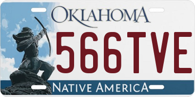 OK license plate 566TVE