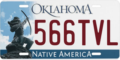 OK license plate 566TVL
