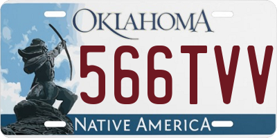 OK license plate 566TVV