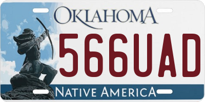 OK license plate 566UAD