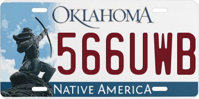 OK license plate 566UWB