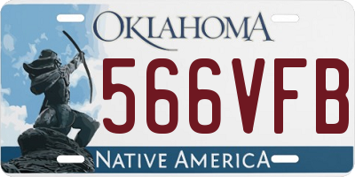 OK license plate 566VFB