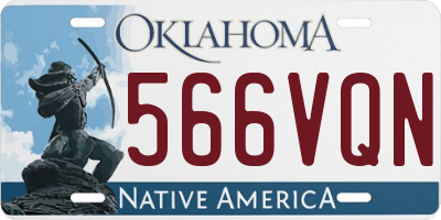 OK license plate 566VQN