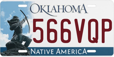 OK license plate 566VQP