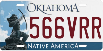 OK license plate 566VRR