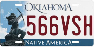OK license plate 566VSH