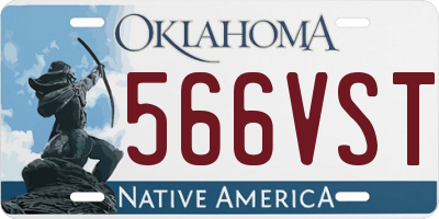 OK license plate 566VST