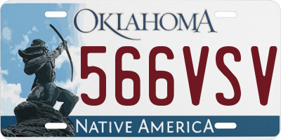 OK license plate 566VSV